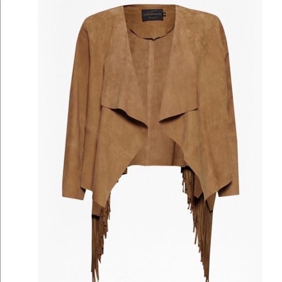 Honey 75fne real leather Suede Ls 20 Tan Jacket French connection - Picture 2 of 13